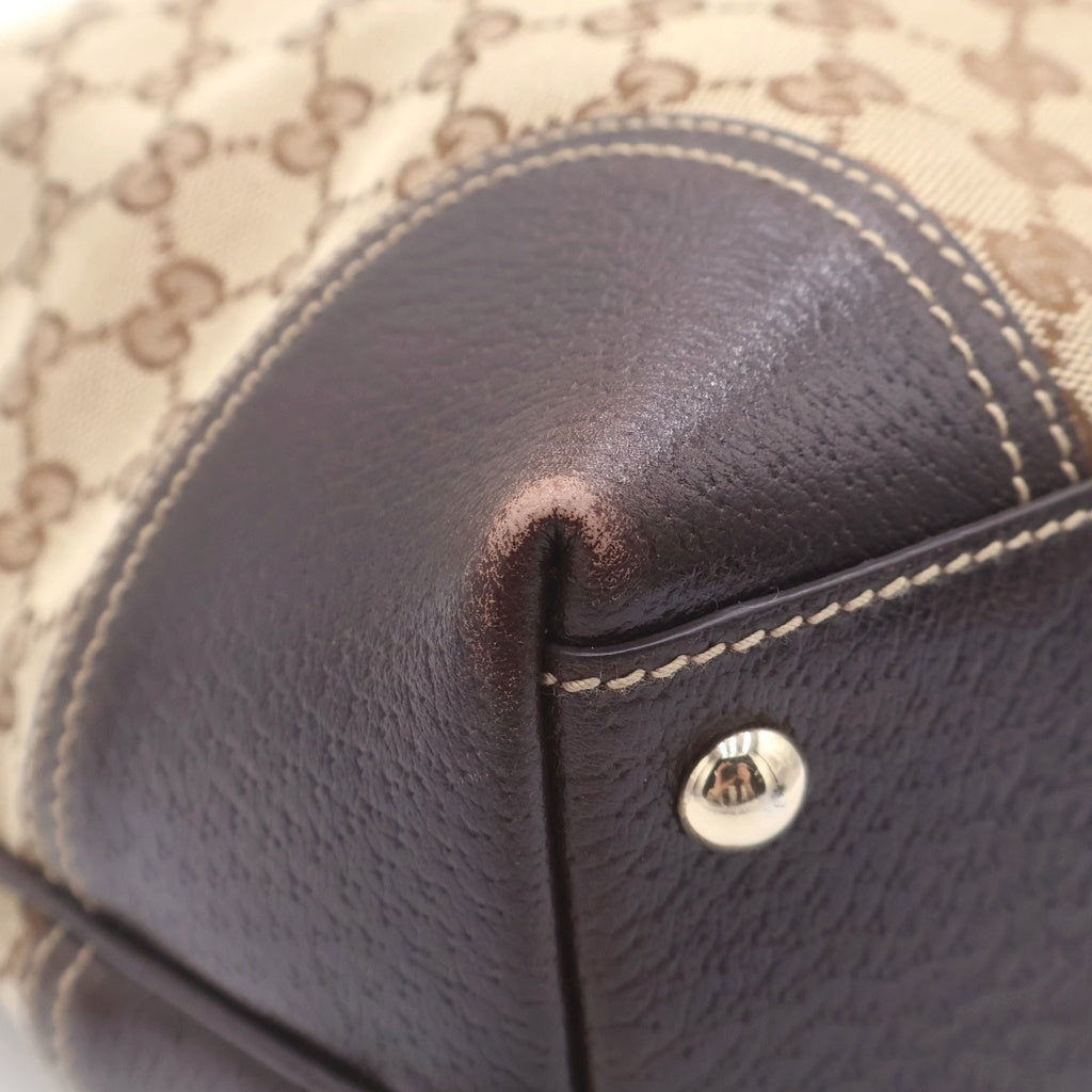 GUCCI(グッチ) PRINCY LINE GGキャンバス プリンシー シェリーライン レザー トートバッグ ベージュ 181779 レディース