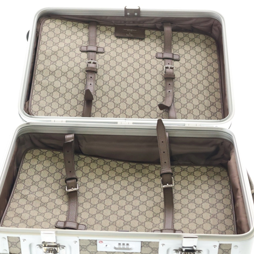 GUCCI(グッチ) キャビン トロリー GGスプリーム スーツケース ベージュ/シルバー 743841 9AACF 8167 レディース