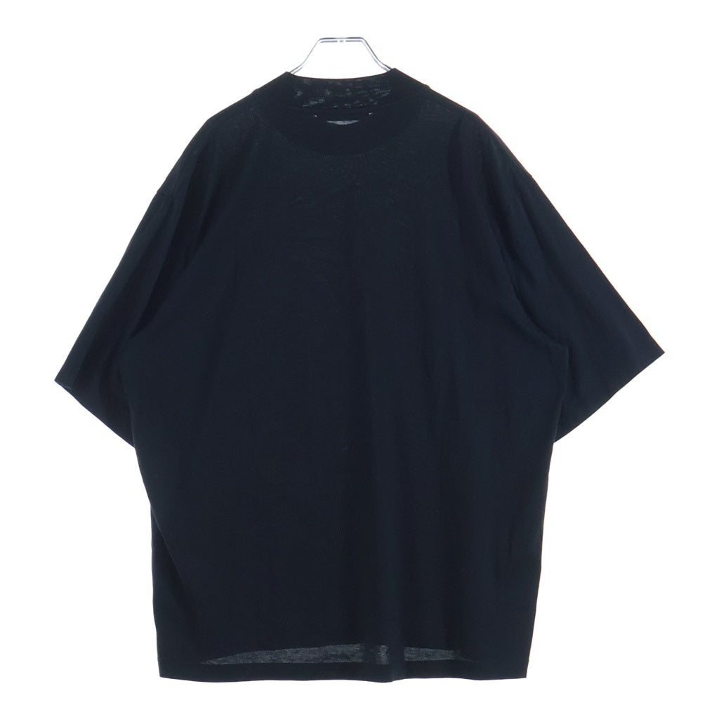 Acne Studios(アクネ ストゥディオズ) Extorr Cotton-Jersey T-Shirt エクストラコットンジャージー モックネック半袖Tシャツ カットソー ブラック FN-MN-TSHI00045
