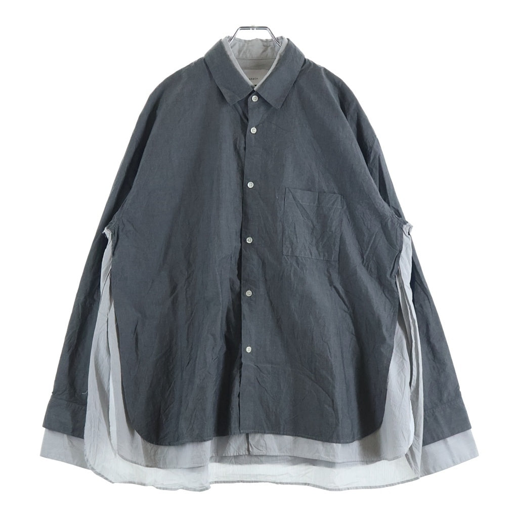 Stein(シュタイン) 21SS OVERSIZED 4LAYERED SHIRT オーバーサイズ 4レイヤード 長袖シャツ グレー ST.236