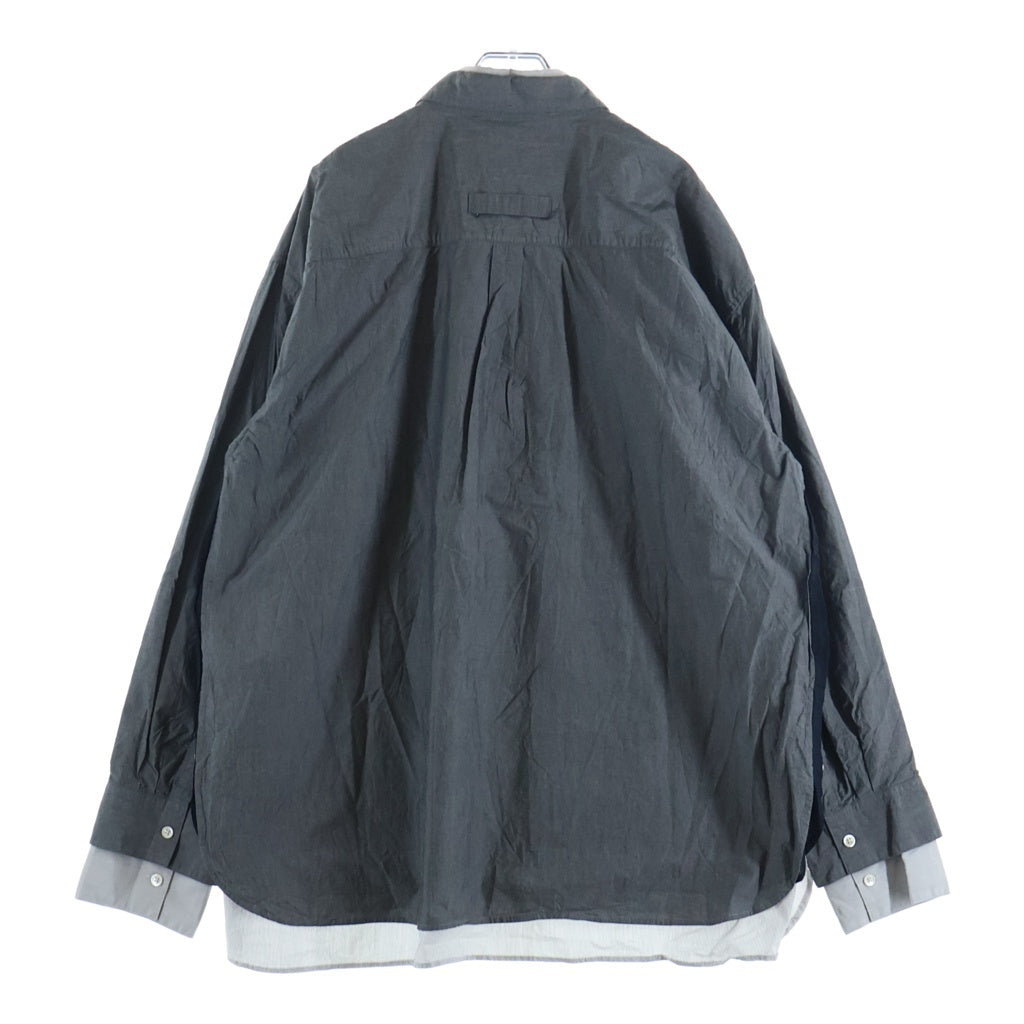 Stein(シュタイン) 21SS OVERSIZED 4LAYERED SHIRT オーバーサイズ 4レイヤード 長袖シャツ グレー ST.236