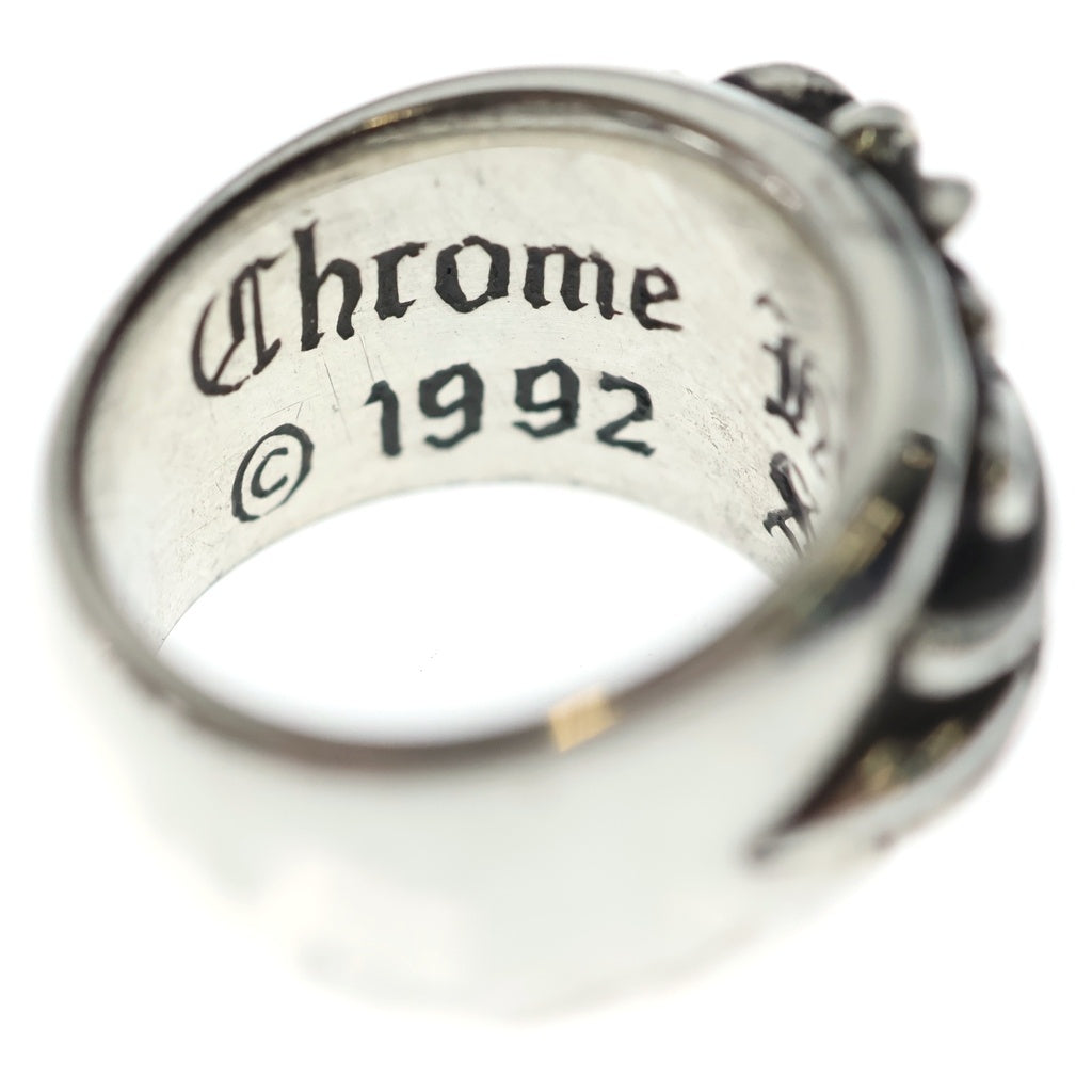 CHROME HEARTS(クロムハーツ) FLRL CRS P DMND フローラルクロスリング PAVEダイヤ シルバー