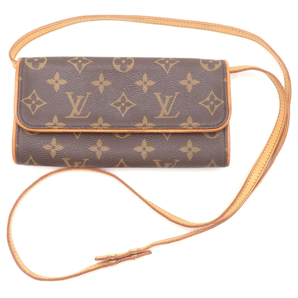 LOUIS VUITTON(ルイヴィトン) モノグラム ポシェット ツインPM ショルダーバッグ PVCレザー ブラウン M51854 CA0021 レディース