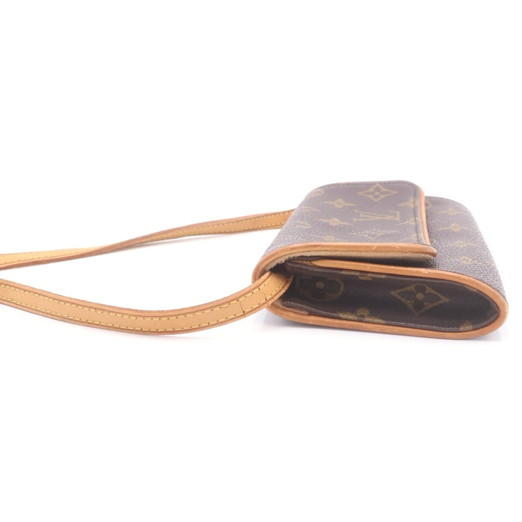 LOUIS VUITTON(ルイヴィトン) モノグラム ポシェット ツインPM ショルダーバッグ PVCレザー ブラウン M51854 CA0021 レディース