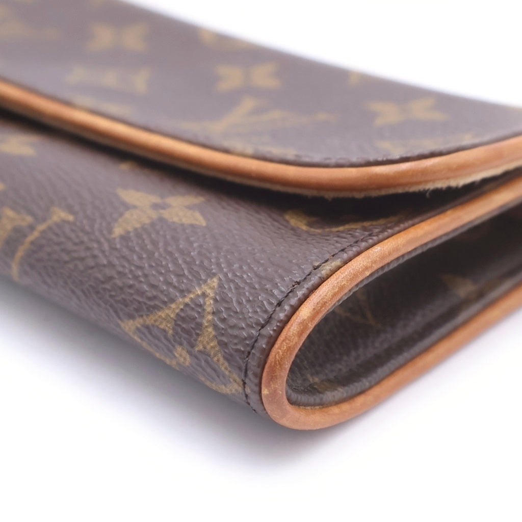 LOUIS VUITTON(ルイヴィトン) モノグラム ポシェット ツインPM ショルダーバッグ PVCレザー ブラウン M51854 CA0021 レディース
