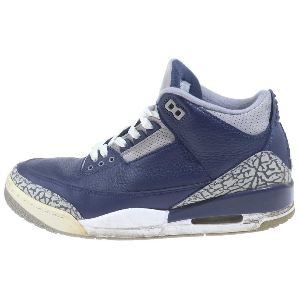 NIKE(ナイキ) AIR JORDAN 3 RETRO エアジョーダン ハイカットスニーカー グレー/ネイビー US9.5/27.5cm CT8532-401