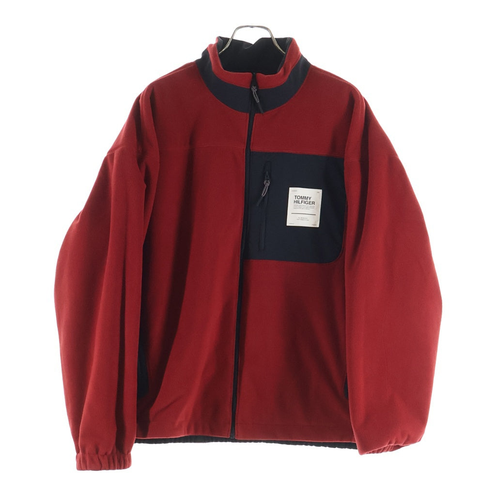 TOMMY HILFIGER(トミーヒルフィガー) リバーシブル フリース ポリエステル ジャケット ブラック/レッド