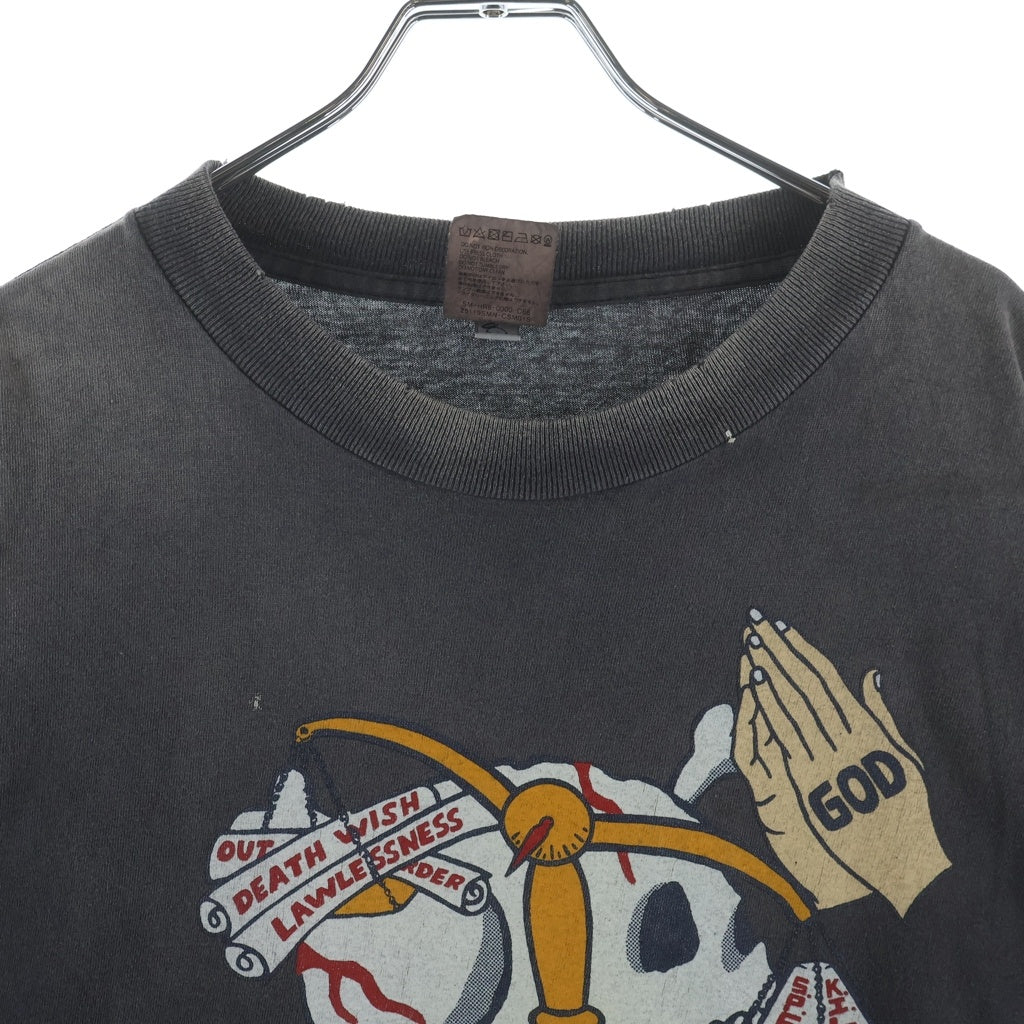 SAINT MICHAEL(セントマイケル) ×NEIGHBORHOOD SAINT FOOD/SS Tee STHD.PRAY ネイバーフッド 半袖Tシャツ ブラック SM-HR8-0000-C68