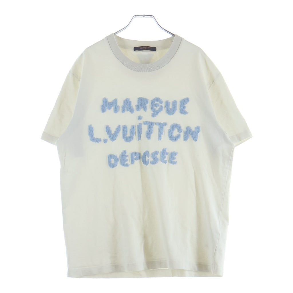 LOUIS VUITTON(ルイヴィトン) 26SS フロントロゴ刺繍クルーネック半袖Tシャツ ホワイト