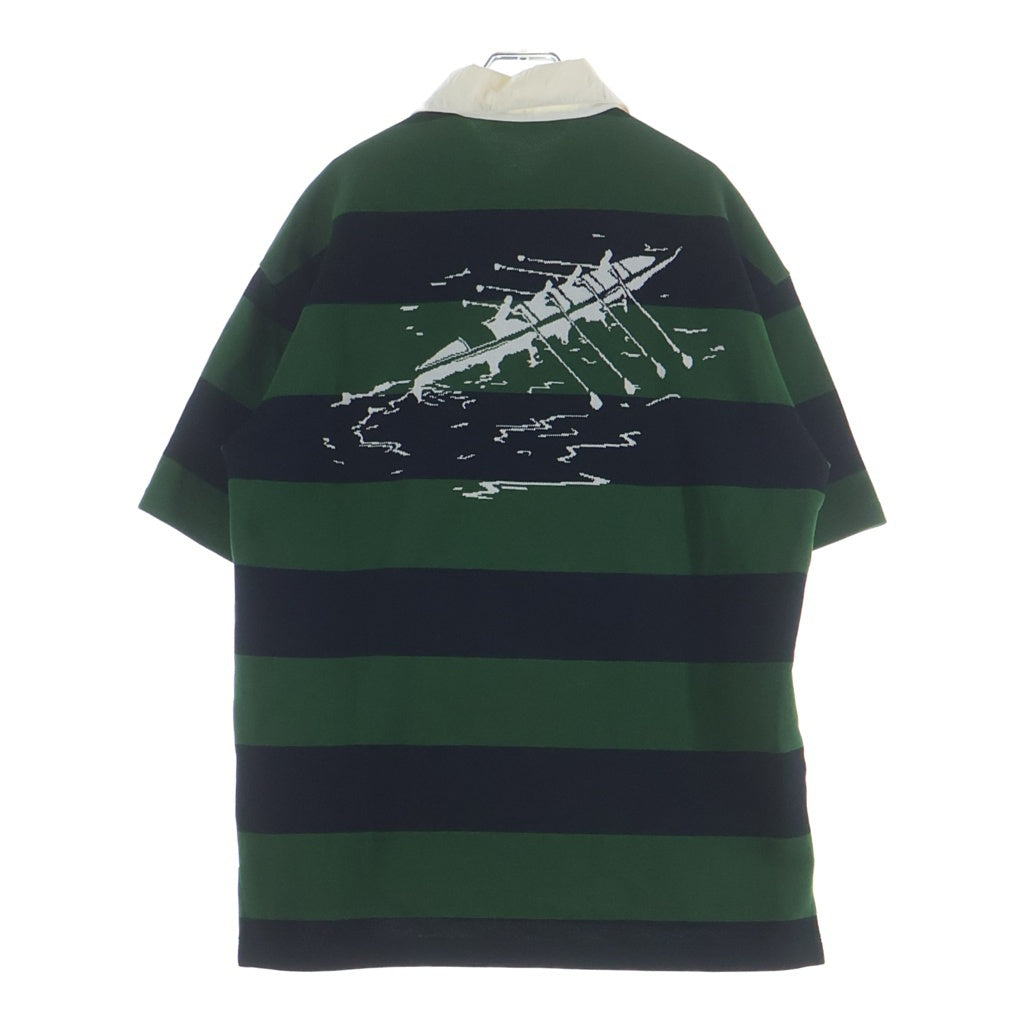 LOUIS VUITTON(ルイヴィトン) 26SS ボーダー 半袖ポロシャツ グリーン/ネイビー