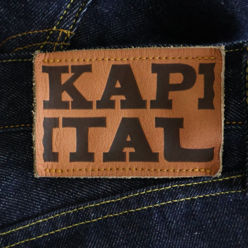 KAPITAL(キャピタル) 12.5 oz Mexican Tuxedo 5P Okagilly メキシカンタキシード 5ポケット オカギリ ボーン刺繍 デニムパンツ インディゴ EK-1528LPB