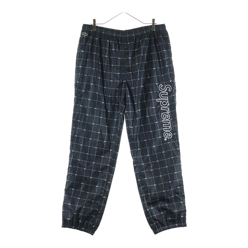 SUPREME(シュプリーム) 18SS ×LACOSTE L!VE Reflective Grid Nylon Track Pant ラコステ リフレクティブグリッド トラックパンツ ブラック