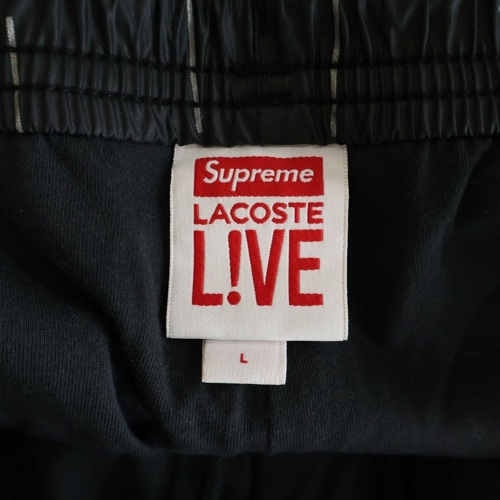 SUPREME(シュプリーム) 18SS ×LACOSTE L!VE Reflective Grid Nylon Track Pant ラコステ リフレクティブグリッド トラックパンツ ブラック
