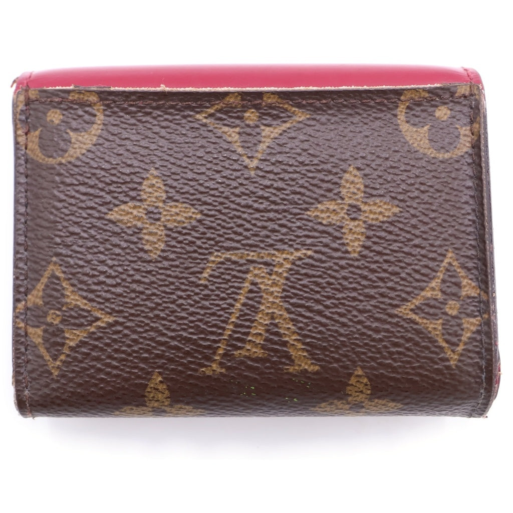 LOUIS VUITTON(ルイヴィトン) モノグラム ポルトフォイユゾエ 三つ折り財布 コンパクトウォレット コインケース レッド/ブラウン M62932 MY2260 レディース