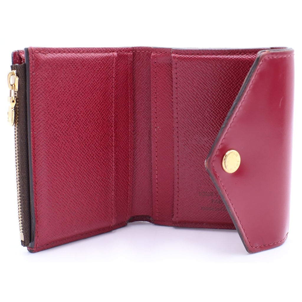 LOUIS VUITTON(ルイヴィトン) モノグラム ポルトフォイユゾエ 三つ折り財布 コンパクトウォレット コインケース レッド/ブラウン M62932 MY2260 レディース