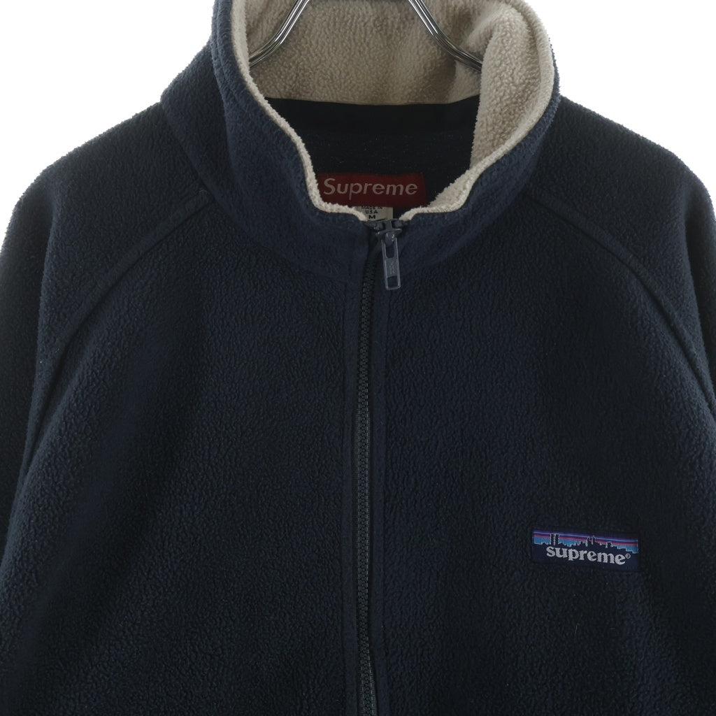 VINTAGE(ヴィンテージ) SUPREME 98AW POLARTEC Fleece JKT シュプリーム パロディロゴ ポーラーテック フリースジャケット ネイビー