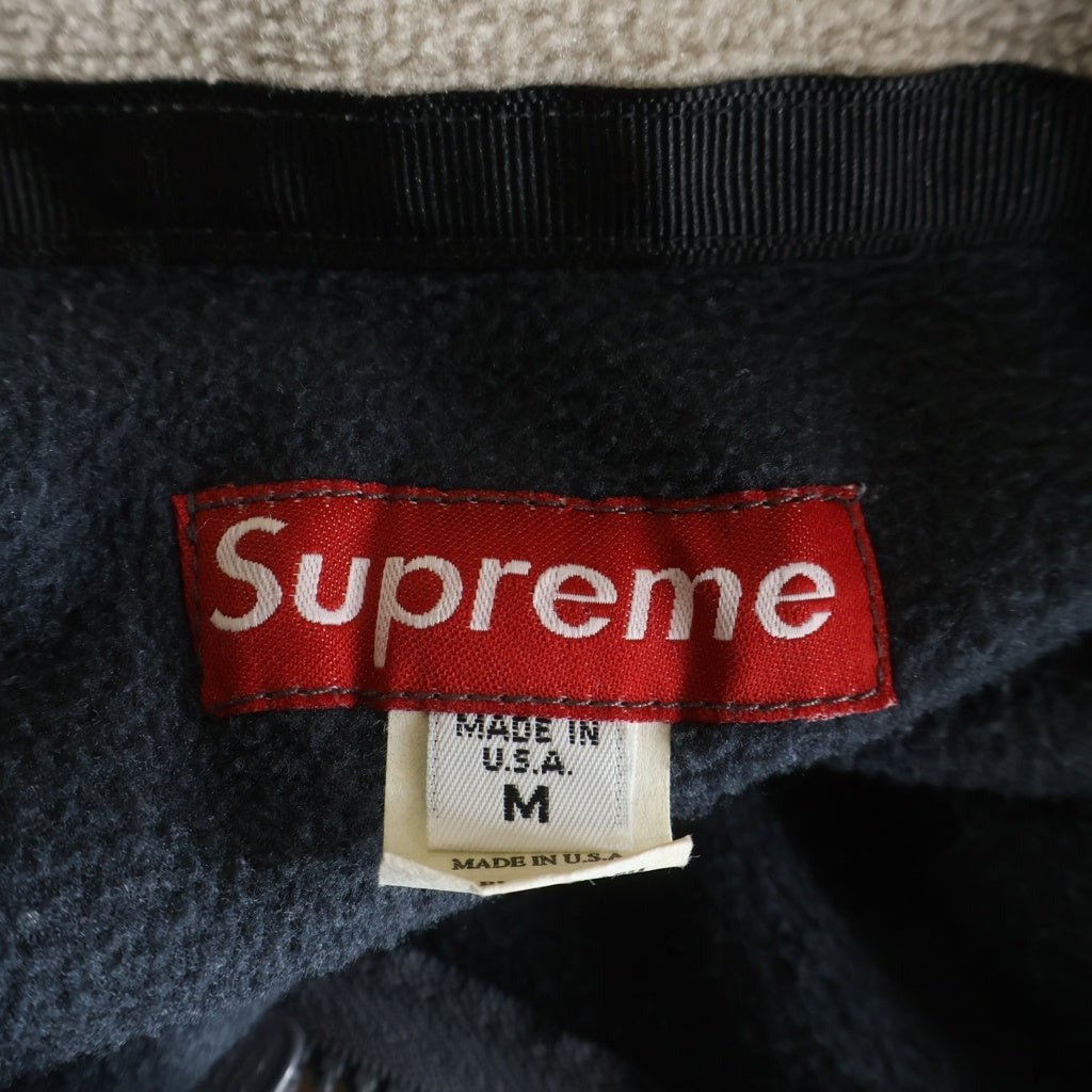 VINTAGE(ヴィンテージ) SUPREME 98AW POLARTEC Fleece JKT シュプリーム パロディロゴ ポーラーテック フリースジャケット ネイビー