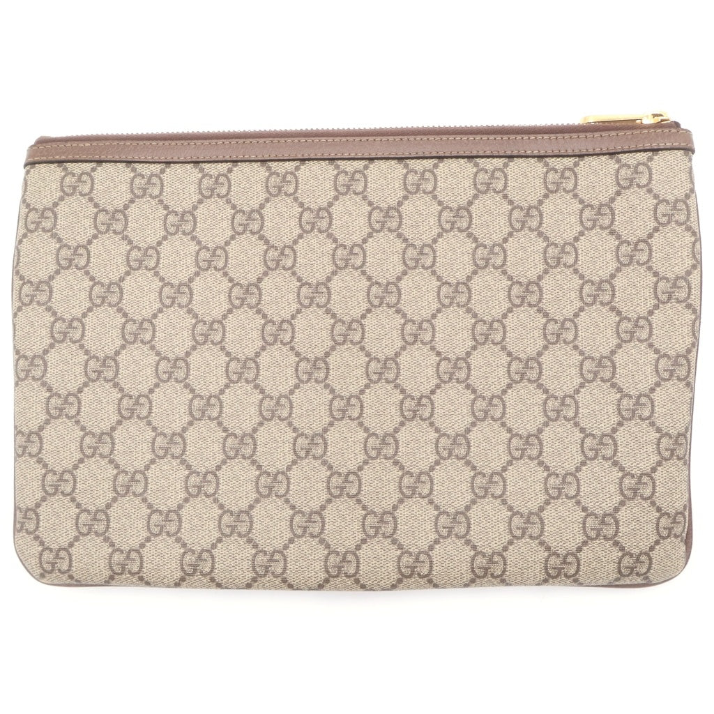 GUCCI(グッチ) GGスプリーム オフディア クラッチバッグ ブラウン 517551 レディース
