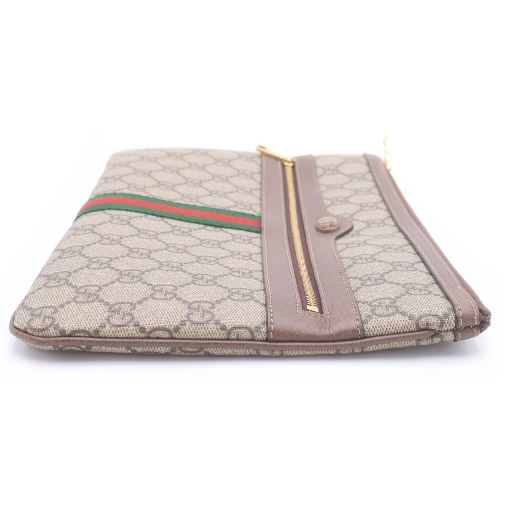 GUCCI(グッチ) GGスプリーム オフディア クラッチバッグ ブラウン 517551 レディース
