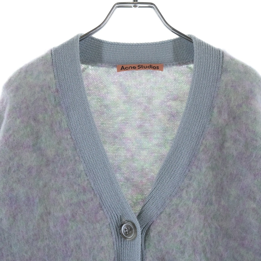 Acne Studios(アクネ ストゥディオズ) 21AW ウールモヘヤカーディガン ブルー FN-WN-KNIT000515 レディース