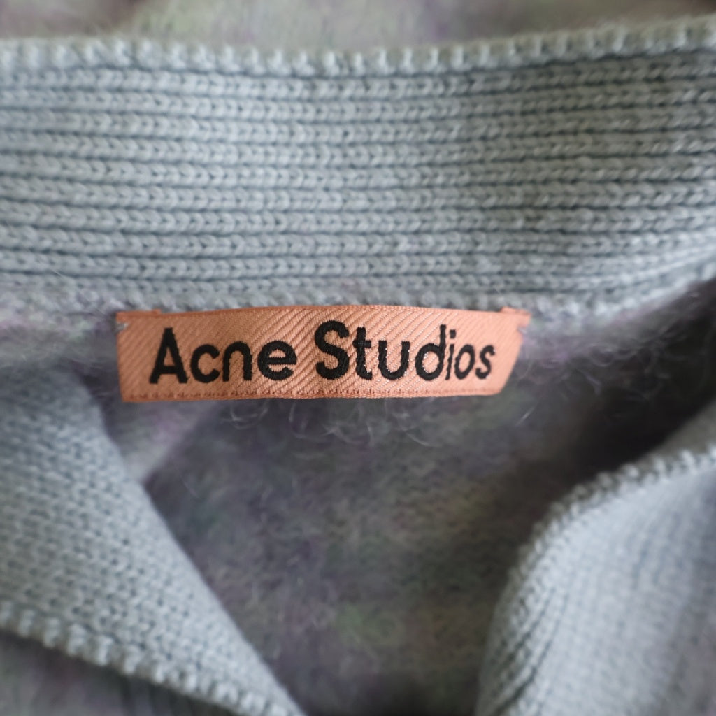 Acne Studios(アクネ ストゥディオズ) 21AW ウールモヘヤカーディガン ブルー FN-WN-KNIT000515 レディース