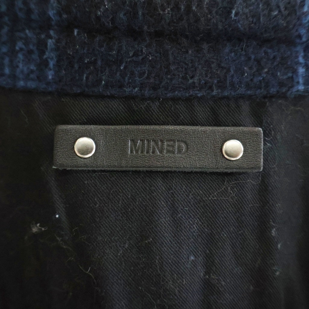 MINEDENIM(マインデニム) DISTORTION OMBRE CHECK FLANNEL OVER SH ディストーション オンブレチェック フランネルオーバーシャツ チェック柄 ウォッシュ加工 ブルー 2410-5001