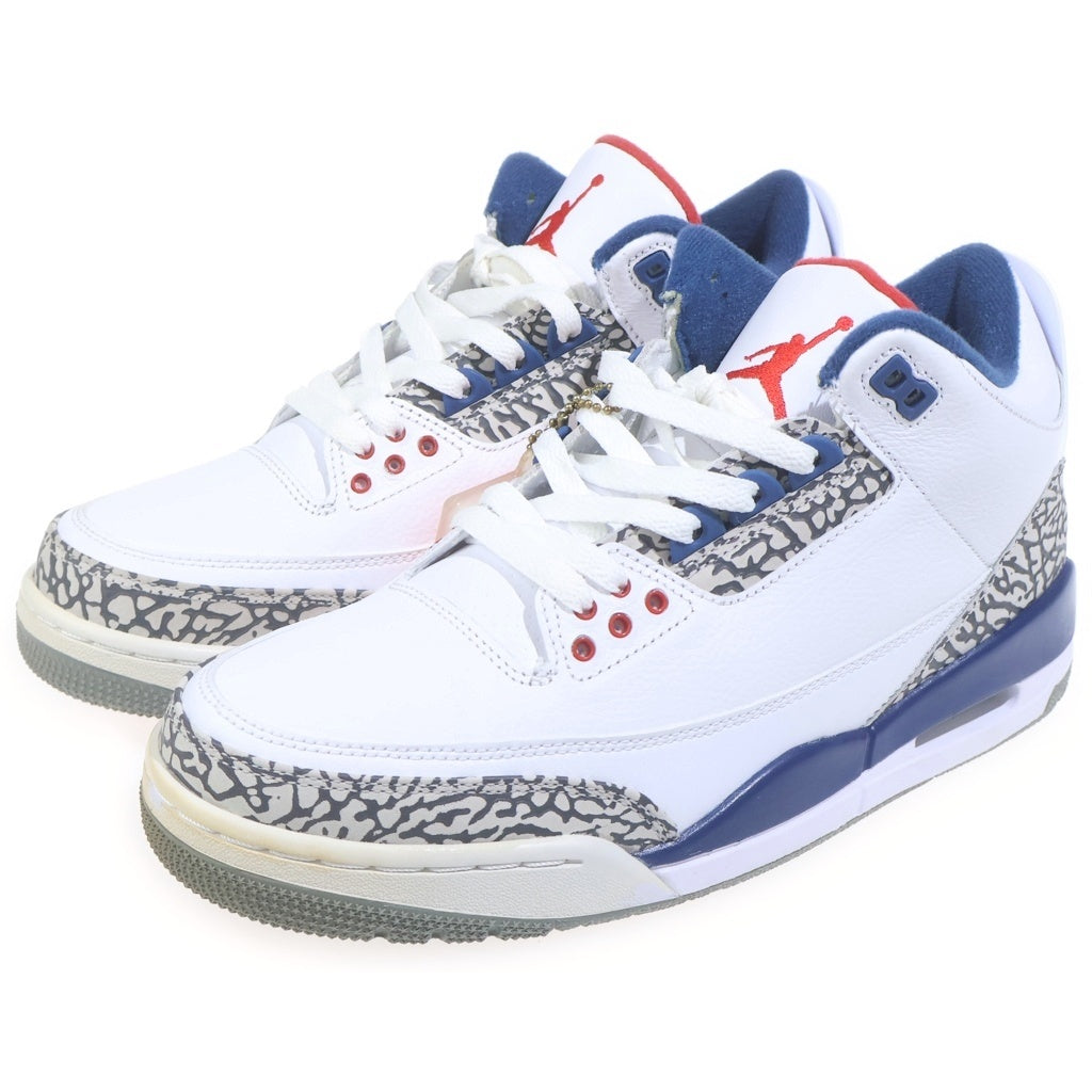 NIKE(ナイキ) AIR JORDAN 3 RETRO エアジョーダン3 レトロ トゥルー ブルー ハイカットスニーカー ホワイト/ブルー US9.5/27.5cm 854262-106