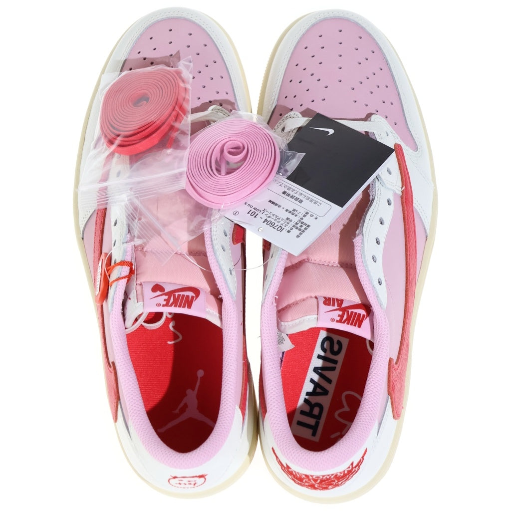 NIKE(ナイキ) ×TRAVIS SCOTT AIR JORDAN 1 RETRO LOW OG SP トラヴィススコット エアジョーダン1 レトロ ロウカットスニーカー ピンク/ホワイト US10/28cm IQ7604-101