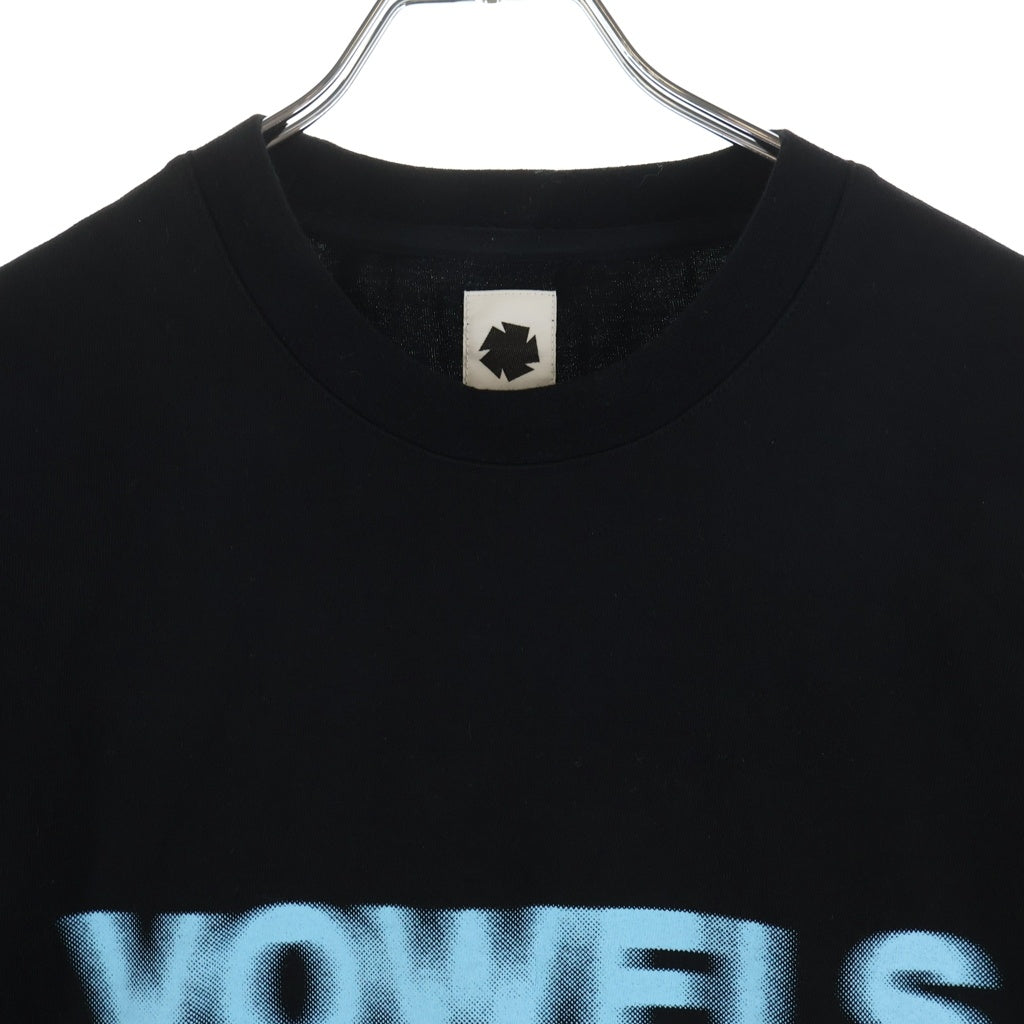NO BRAND(ノーブランド) 26SS VOWELS バウルズ BLUR TEE ブラ クルーネック 半袖Tシャツ カットソー ブラック VO26SS-T003-99-0