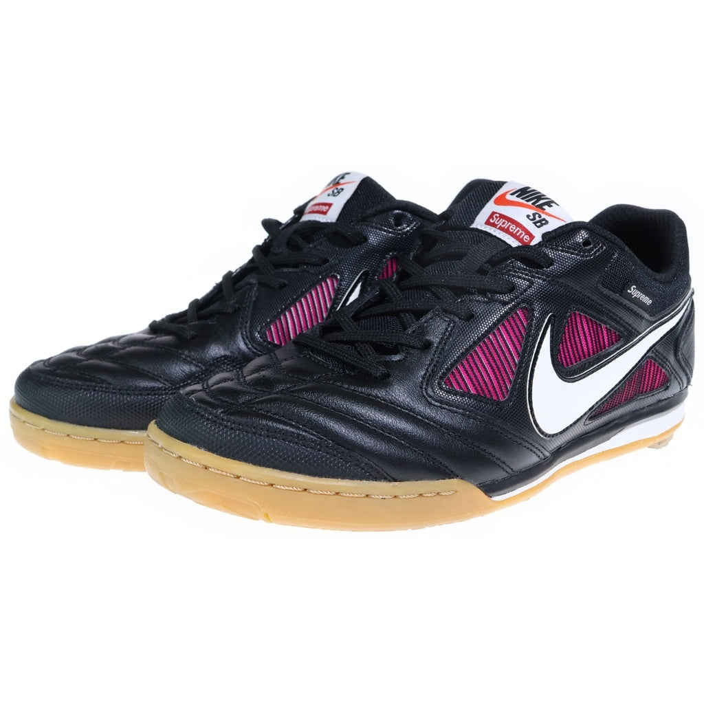 NIKE SB(ナイキエスビー) ×SUPREME LUNER GATO シュプリーム ルナ ガト ローカットスニーカー ブラック/ピンク US9/27cm AR9821-001