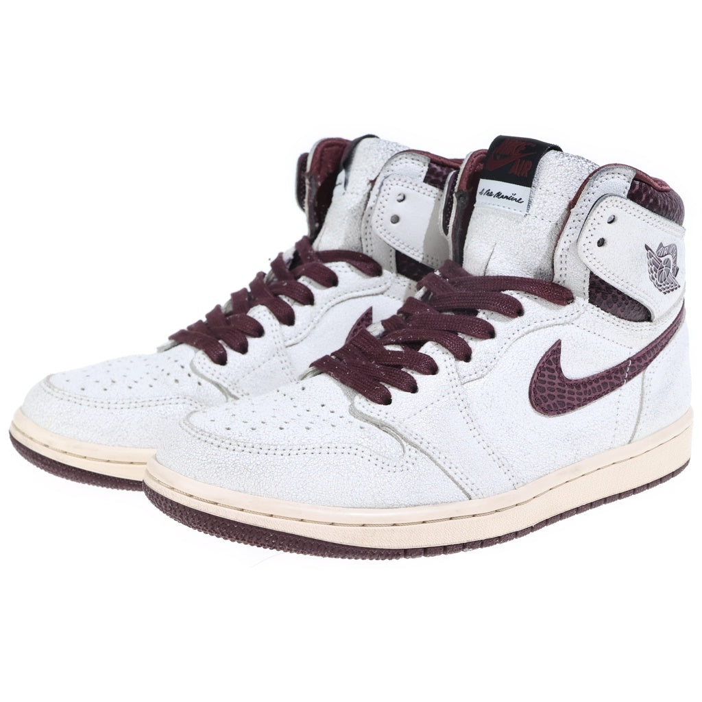 NIKE(ナイキ) ×A MA MANIERE AIR JORDAN 1 RETRO HIGH アママニエール エアジョーダン1 レトロ ハイカットスニーカー ホワイト/ブラウン US7.5/25.5cm DO7097-100