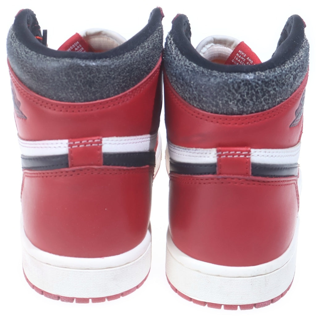NIKE(ナイキ) AIR JORDAN 1 HIGH OG LOST&FOUND CHICAGO エアジョーダン1 ロストアンドファウンド シカゴ ハイカットスニーカー ホワイト/レッド US7.5/25.5cm DZ5485-612
