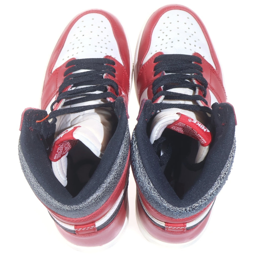 NIKE(ナイキ) AIR JORDAN 1 HIGH OG LOST&FOUND CHICAGO エアジョーダン1 ロストアンドファウンド シカゴ ハイカットスニーカー ホワイト/レッド US7.5/25.5cm DZ5485-612