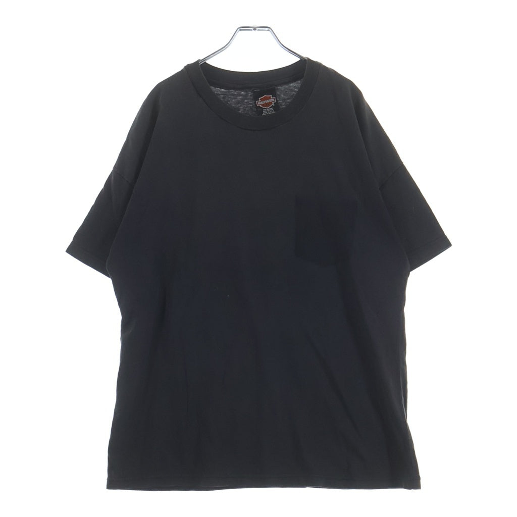 VINTAGE(ヴィンテージ) 90S VINTAGE HARLEY DAVIDSON ヴィンテージ ハーレーダビッドソン イーグルバックプリント 半袖Tシャツ カットソー ブラック