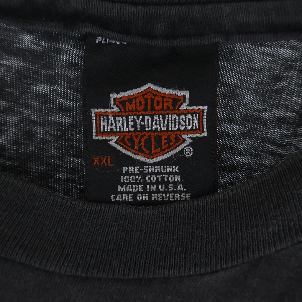 VINTAGE(ヴィンテージ) 90S VINTAGE HARLEY DAVIDSON ヴィンテージ ハーレーダビッドソン イーグルバックプリント 半袖Tシャツ カットソー ブラック