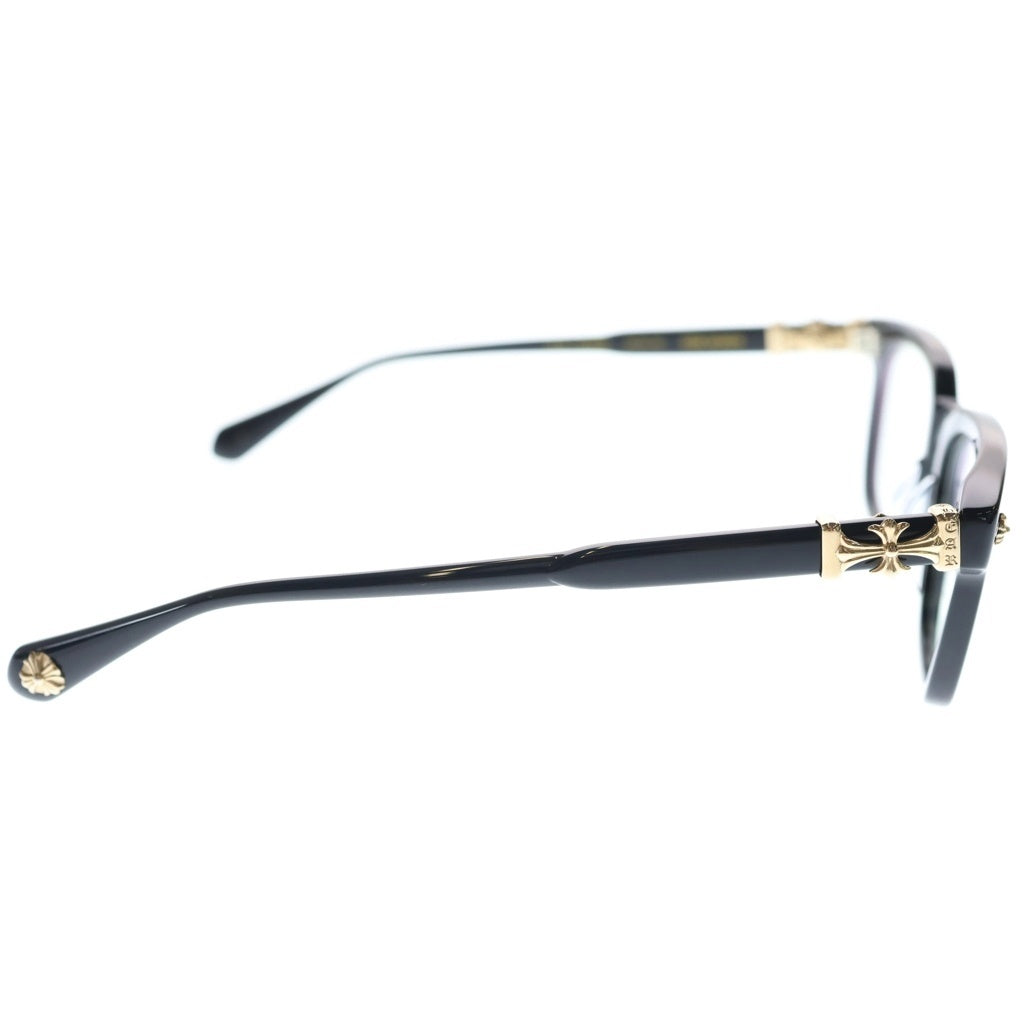 CHROME HEARTS(クロムハーツ) COX UCKER CHクロステンプル ウェリントン サングラス メガネ アイウェア ブラック/ゴールド 度有り