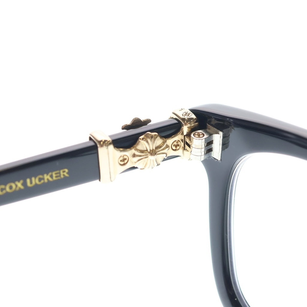 CHROME HEARTS(クロムハーツ) COX UCKER CHクロステンプル ウェリントン サングラス メガネ アイウェア ブラック/ゴールド 度有り
