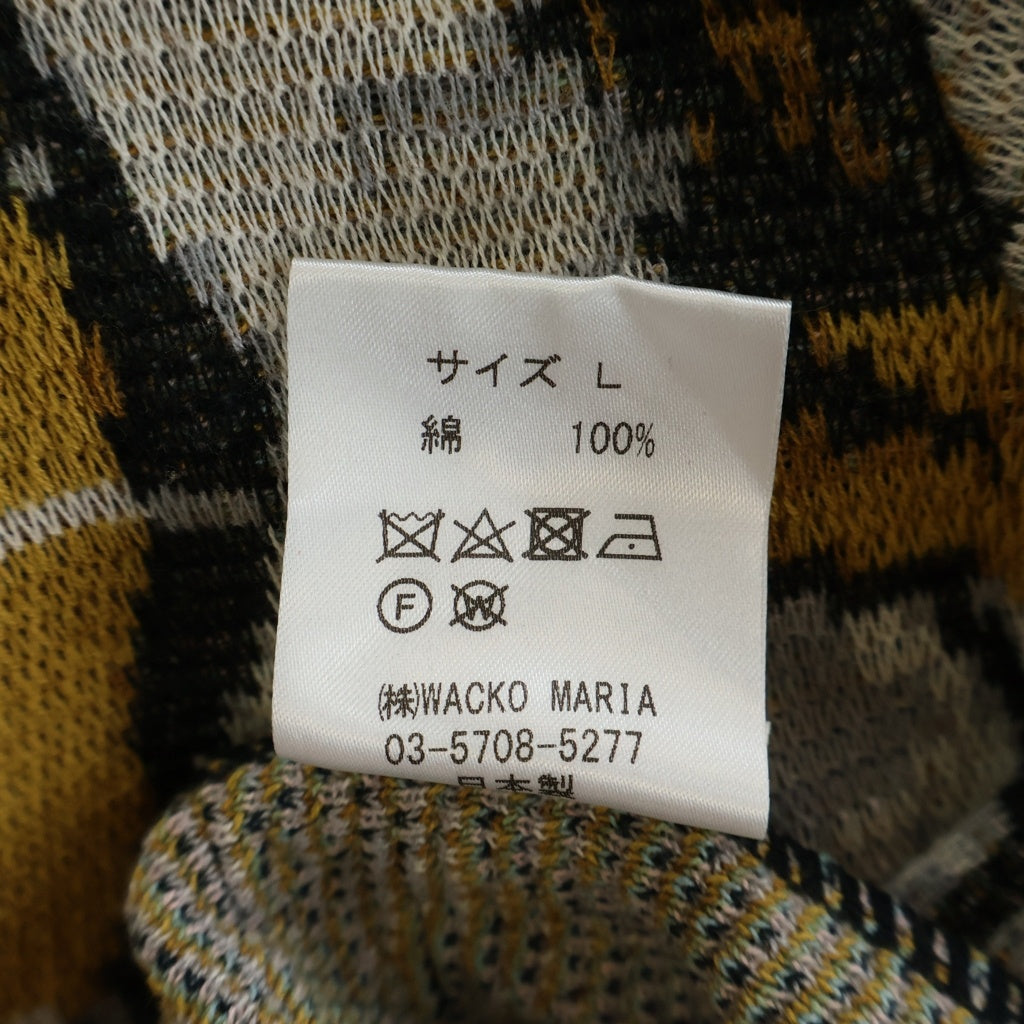WACKO MARIA(ワコマリア) 23SS ×TIM LEHI JACQUARD CARDIGAN ティムリーハイ ジャガード ニットカーディガン ブラウン 23SS-WMK-KN18
