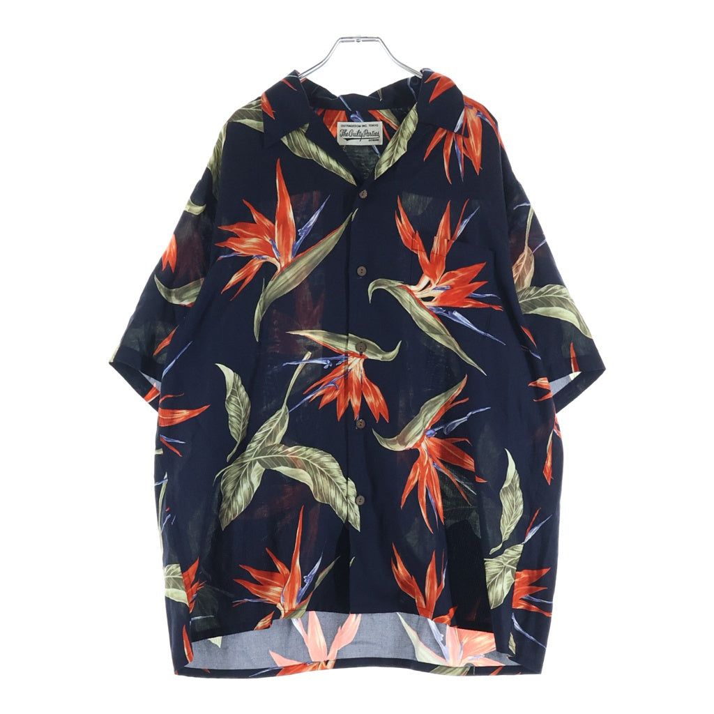 WACKO MARIA(ワコマリア) 18SS BIRD OF PARADISE HAWAIIAN SHIRT バード オブパラダイス ハワイアン オープンカラー 半袖シャツ ブラック 18SS-WMS-HI10