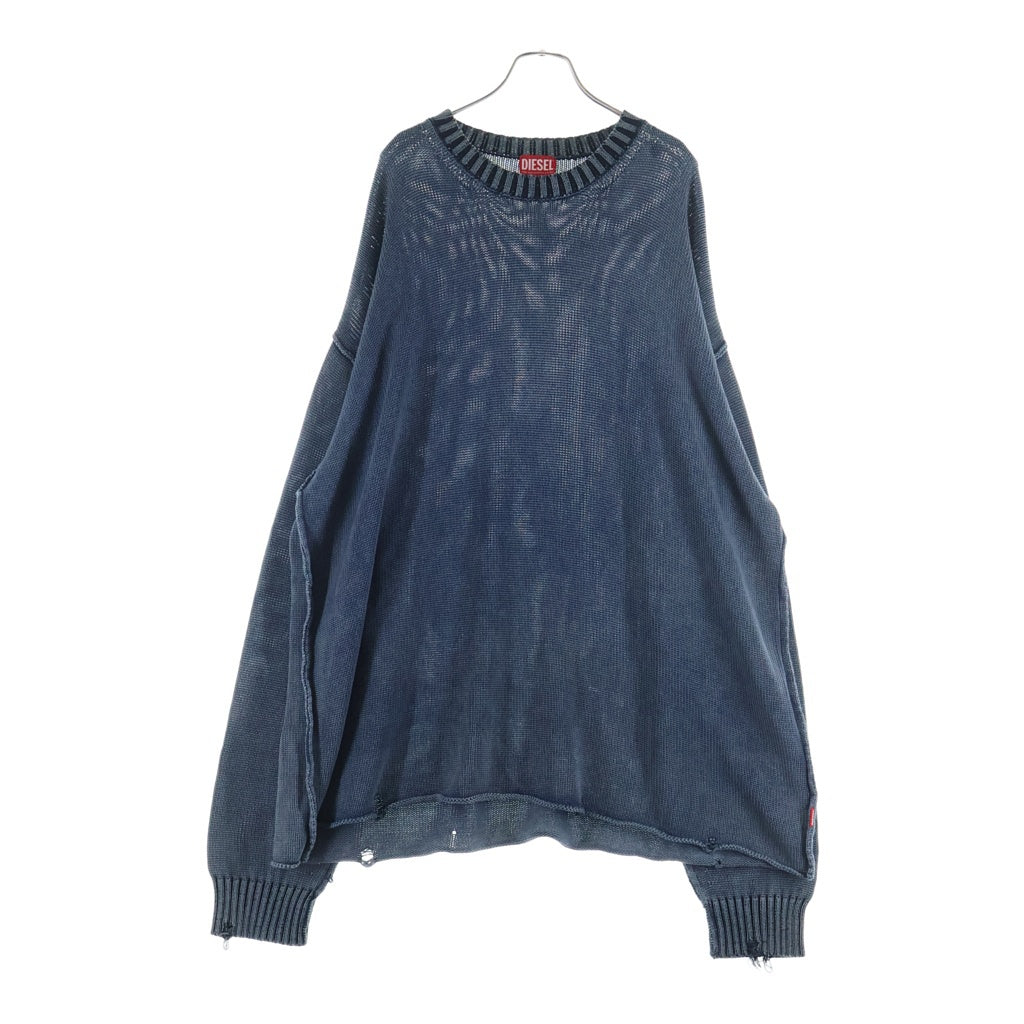 DIESEL(ディーゼル) 24AW K-DELOS-A ポリエステル クルーネック ニット セーター ネイビー A17842