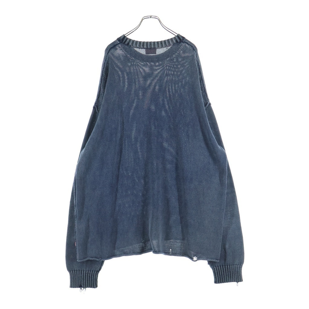 DIESEL(ディーゼル) 24AW K-DELOS-A ポリエステル クルーネック ニット セーター ネイビー A17842