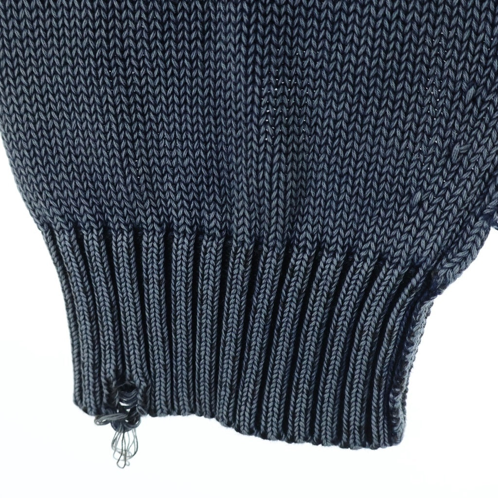 DIESEL(ディーゼル) 24AW K-DELOS-A ポリエステル クルーネック ニット セーター ネイビー A17842