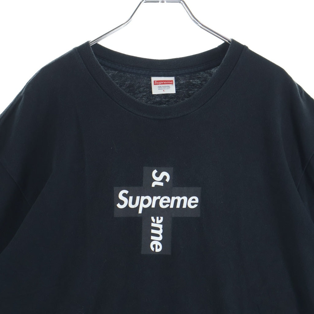 SUPREME(シュプリーム) 20AW Cross Box Logo Tee クロスボックスロゴ プリントTシャツ 半袖クルーネックカットソー ブラック