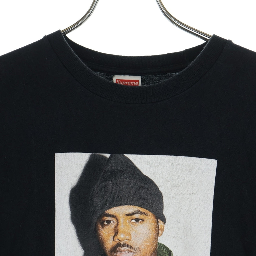 SUPREME(シュプリーム) 17AW Nas Tee ナスティナズ フォトプリントTシャツ 半袖クルーネックカットソー ブラック