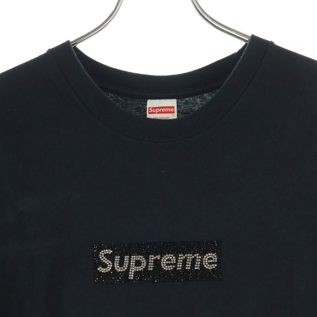 SUPREME(シュプリーム) 19SS ×Swarovski 25th Anniversary Box Logo Tee スワロフスキー 25周年記念 ボックスロゴTシャツ 半袖クルーネックカットソー ブラック