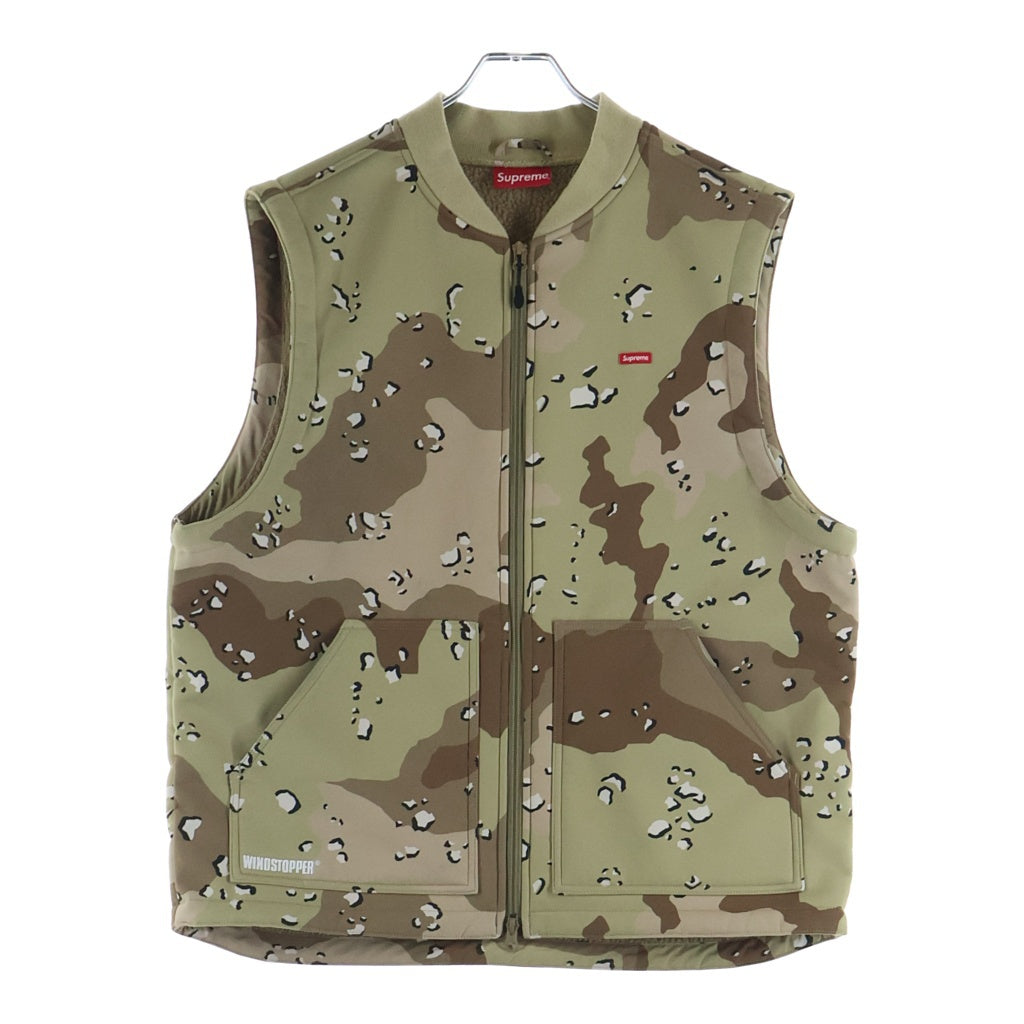 SUPREME(シュプリーム) 22AW Windstopper Work Vest Chocolate Chip Camo ウィンドストッパー チョコレートチップカモ ワークベスト カーキ