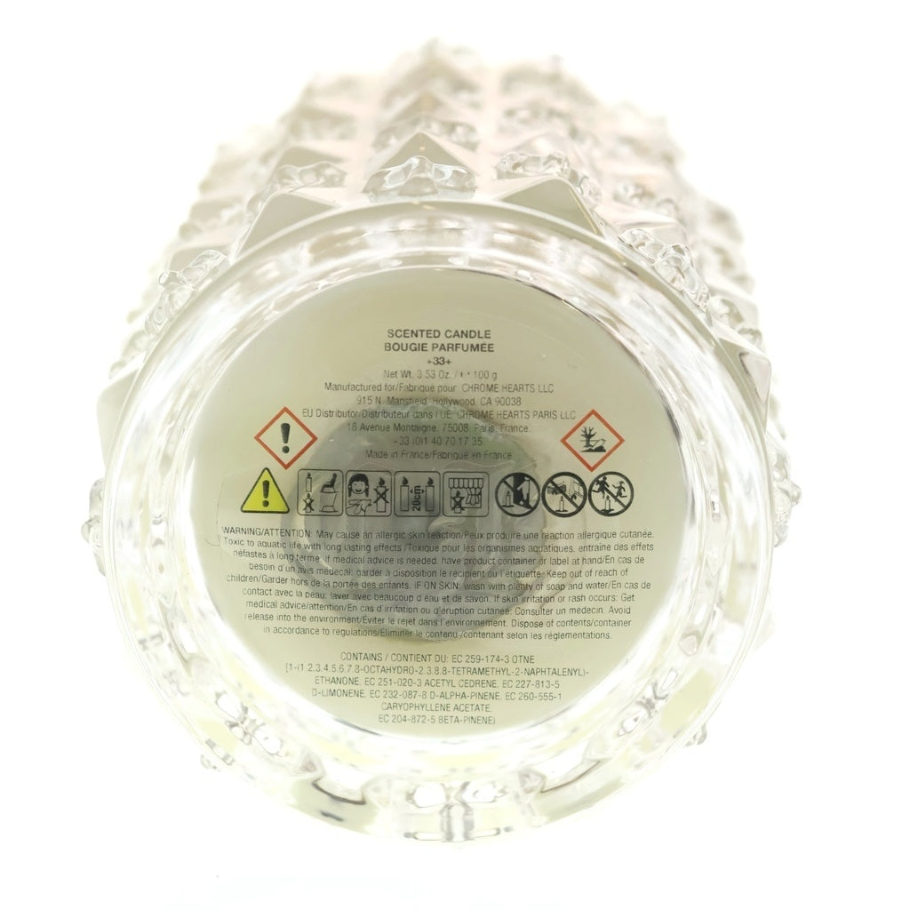 CHROME HEARTS(クロムハーツ) SCENTED CANDLE BOUGIE PARFUMEE CHプラスロゴ センティッド ブジー パルフュメ キャンドル クリア ■