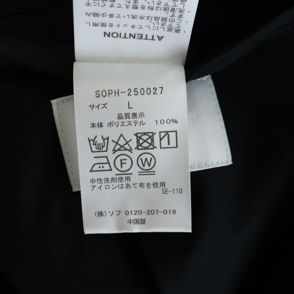 SOPHNET.(ソフネット) 25SS 2WAY STRETCH PACKABLE 2BUTTON JACKET ツーウェイ ストレッチ パッカブル シングルテーラードジャケット ブラック SOPH-250027