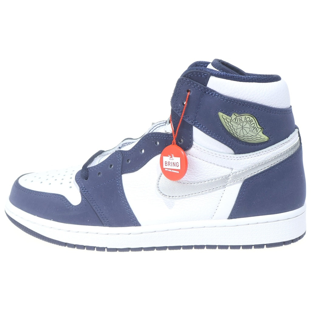 NIKE(ナイキ) AIR JORDAN 1 HIGH OG CO.JP MIDNIGHT NAVY 2020 エアジョーダン1 ミッドナイトネイビー ハイカットスニーカー ホワイト/ネイビー US9/27cm DC1788-100