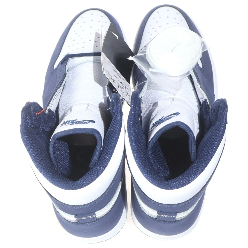 NIKE(ナイキ) AIR JORDAN 1 HIGH OG CO.JP MIDNIGHT NAVY 2020 エアジョーダン1 ミッドナイトネイビー ハイカットスニーカー ホワイト/ネイビー US9/27cm DC1788-100